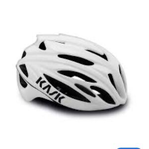 KASK White Cycling Helmet with Black Accents sz small adjustable 50-62 cm